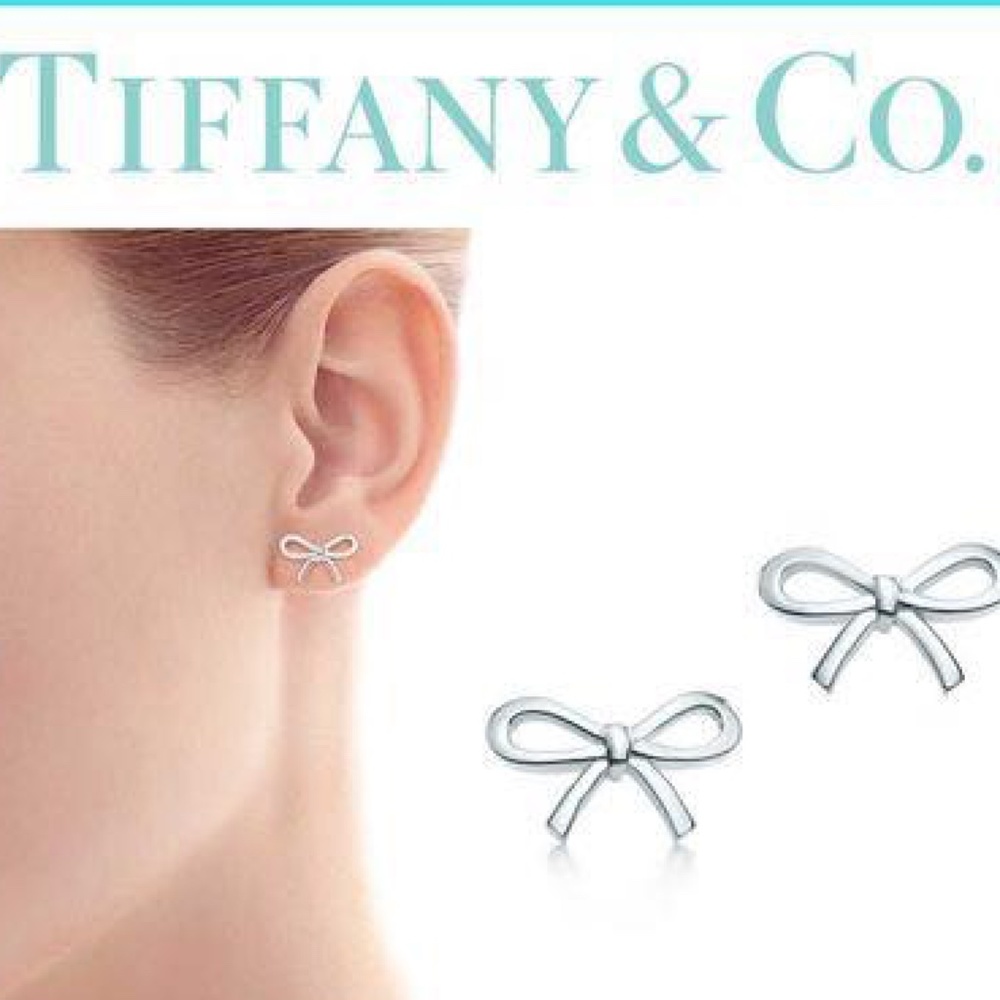 Tiffany & Co. Silver Bow Earrings